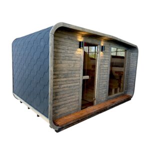 Dřevěná čtvercová sauna Wide RELAX 4 m