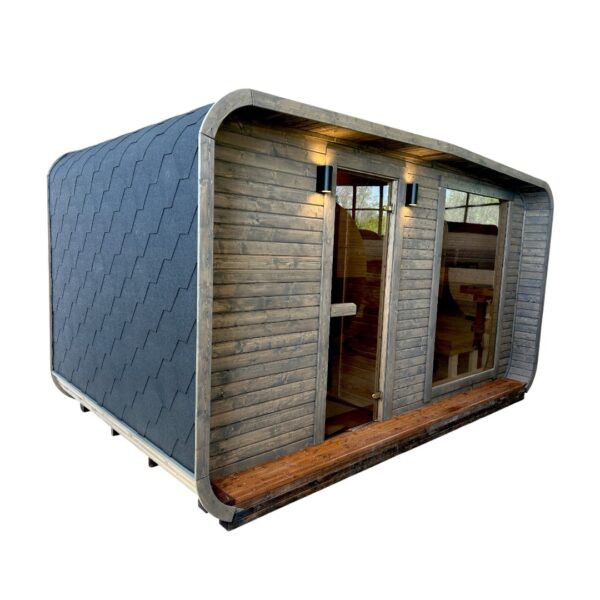 Dřevěná čtvercová sauna Wide RELAX 4 m