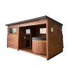 Dřevěná sauna 5 XL BOX COMBI