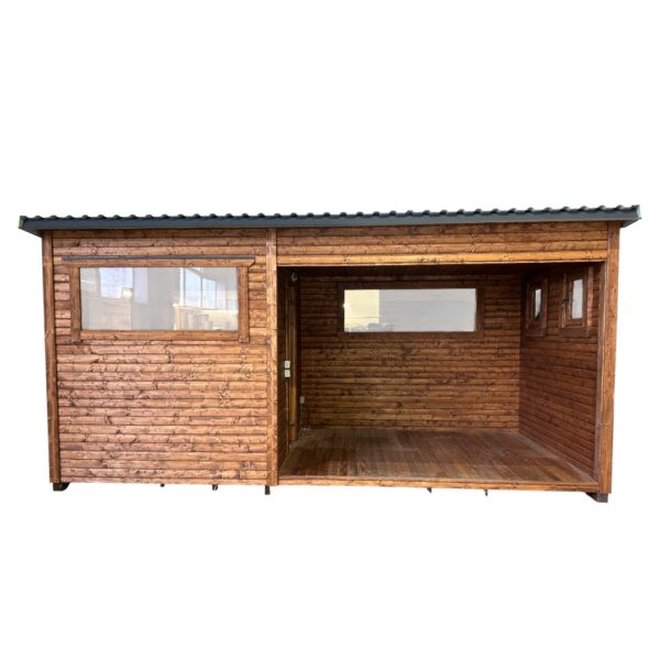 Dřevěná sauna 5 XL BOX COMBI