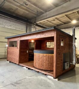 Dřevěná sauna 5,4 XL BOX COMBI