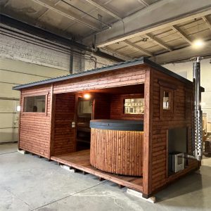 Dřevěná sauna 5,4 XL BOX COMBI