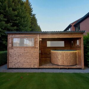 Dřevěná sauna 5,4 XL BOX COMBI