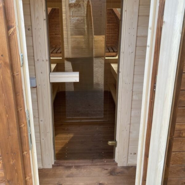 Dřevěná sudová sauna RELAX – 3 m