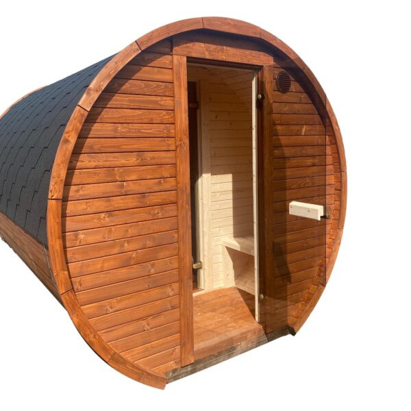 Dřevěná sudová sauna RELAX – 3 m
