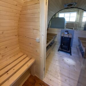 Dřevěná sudová sauna RELAX – 3 m