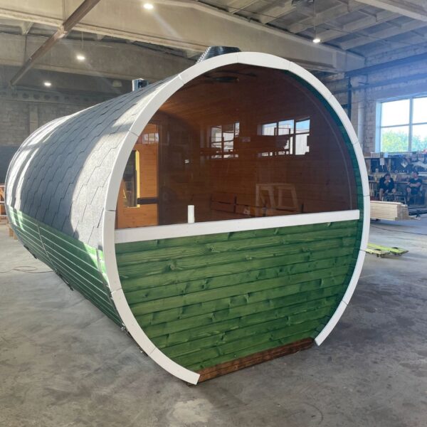 Dřevěná sudová sauna RELAX – 4 m