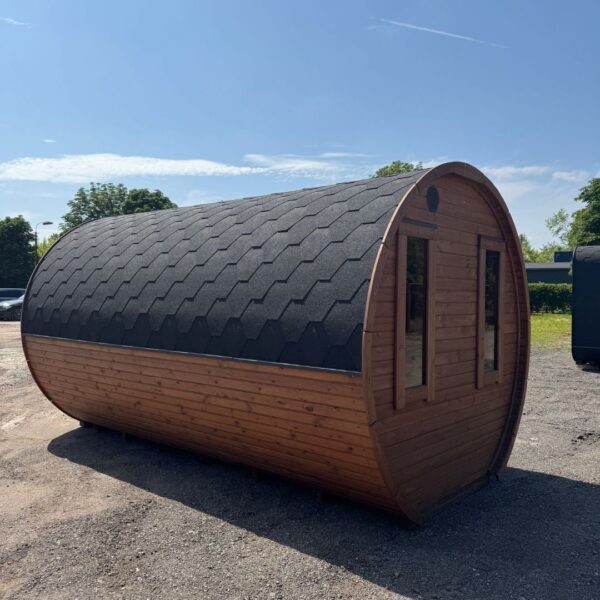 Dřevěná sudová sauna RELAX – 4 m