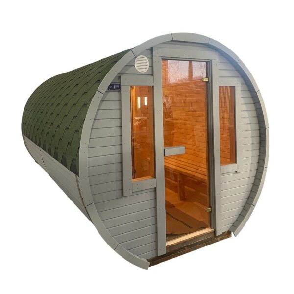 Dřevěná sudová sauna RELAX – 4 m