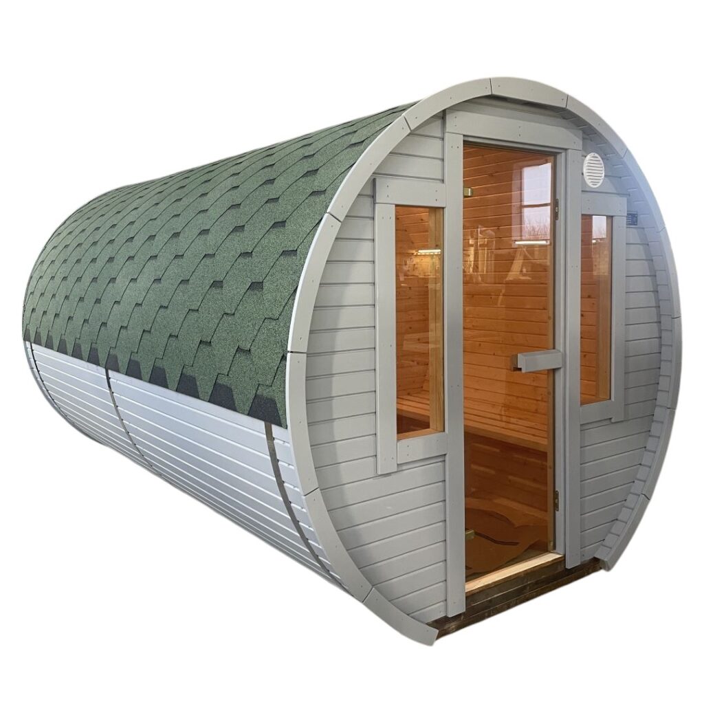 Dřevěná sudová sauna RELAX – 4,5 m