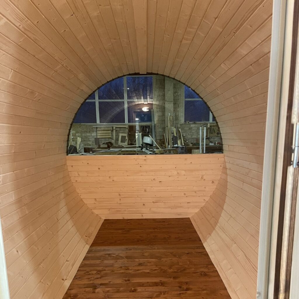 Dřevěná sudová sauna RELAX – 4,5 m