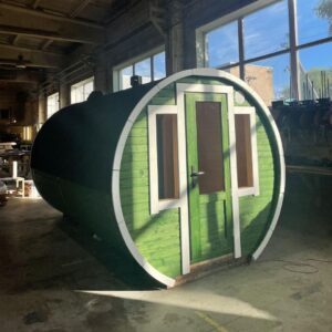 Dřevěná sudová sauna RELAX – 4,5 m