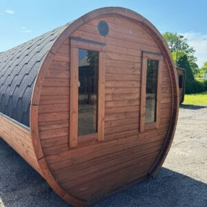 Dřevěná sudová sauna RELAX – 4,5 m