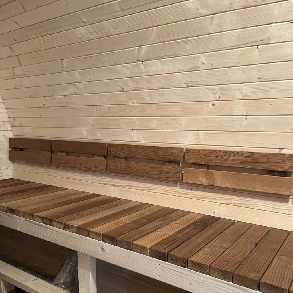 Dřevěná sudová sauna RELAX – 4,5 m