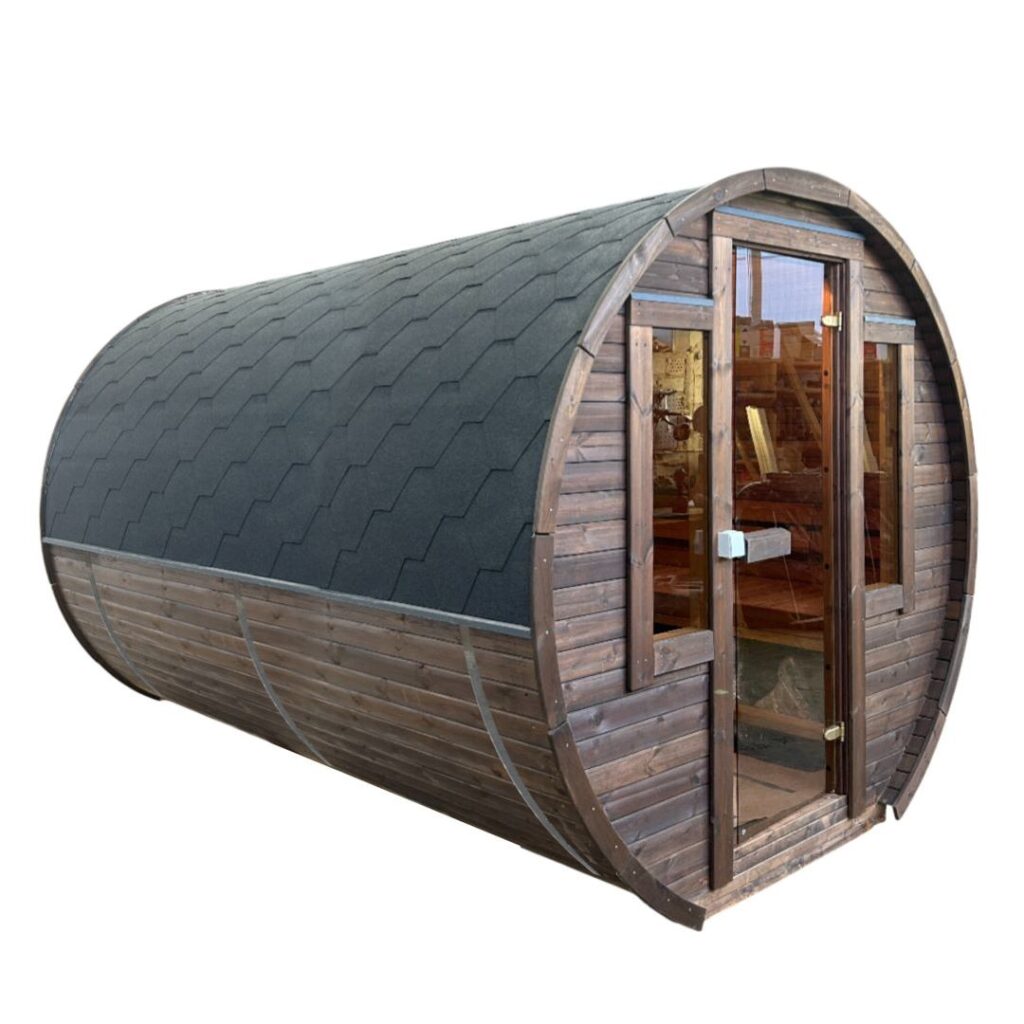 Dřevěná sudová sauna RELAX – 5 m