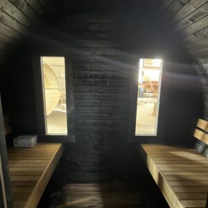Dřevěná sudová sauna RELAX – 5 m