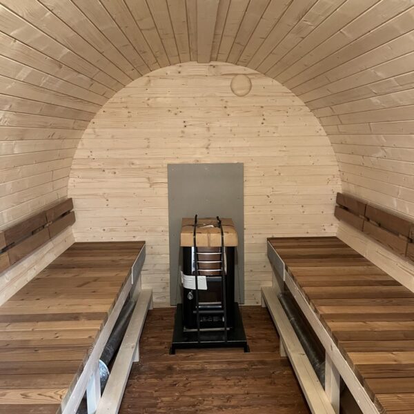 Dřevěná sudová sauna RELAX – 5 m