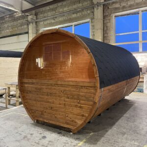 Dřevěná sudová sauna RELAX – 5 m