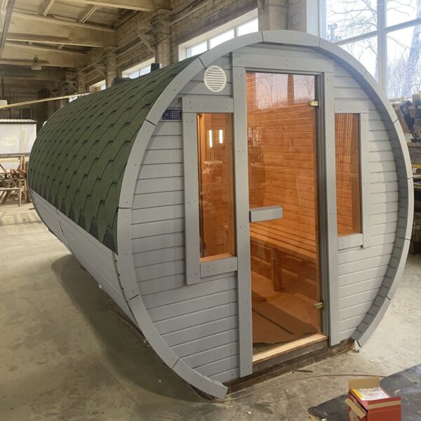 Dřevěná sudová sauna RELAX – 5 m