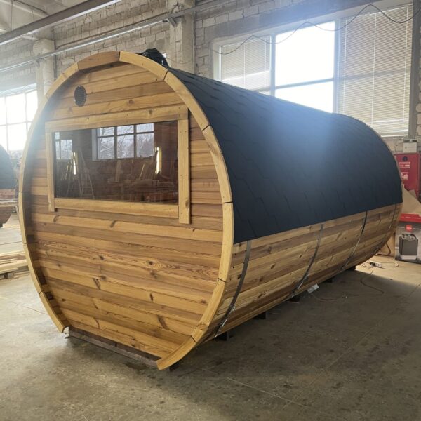 Dřevěná sudová sauna RELAX – 5 m