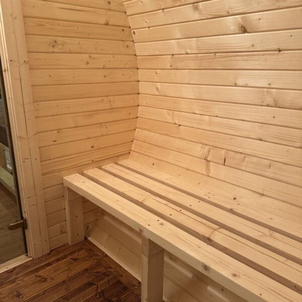 Dřevěná sudová sauna RELAX – 5 m