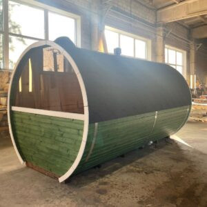 Dřevěná sudová sauna RELAX – 5,4 m