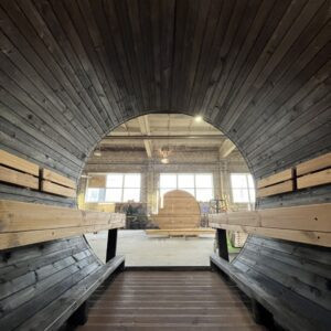 Dřevěná sudová sauna RELAX – 5,4 m