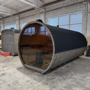 Dřevěná sudová sauna RELAX – 5,4 m