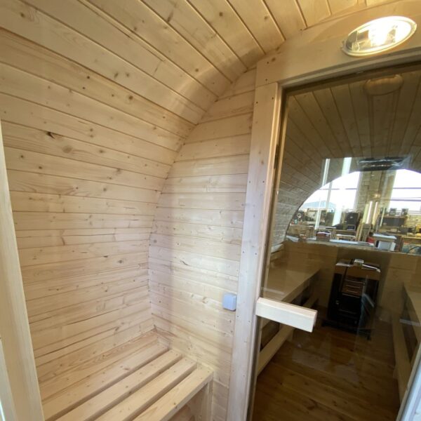 Dřevěná sudová sauna RELAX – 5,4 m