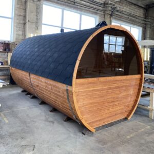 Dřevěná sudová sauna RELAX – 5,4 m