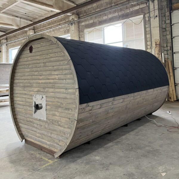 Dřevěná sudová sauna RELAX – 5,4 m