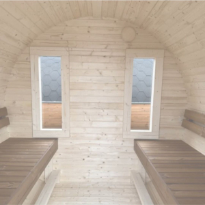 Dřevěná stěna – dvě okna 30×94