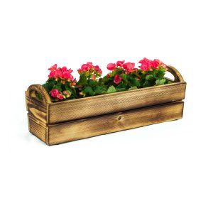 Dřevěný truhlík STATEK - 85x23x18 cm - dub - VÝPRODEJ