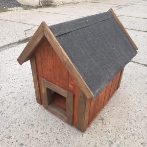 Dřevěná bouda pro psy/kočky - 65x47x70 cm - Kaštan/teak - VÝPRODEJ