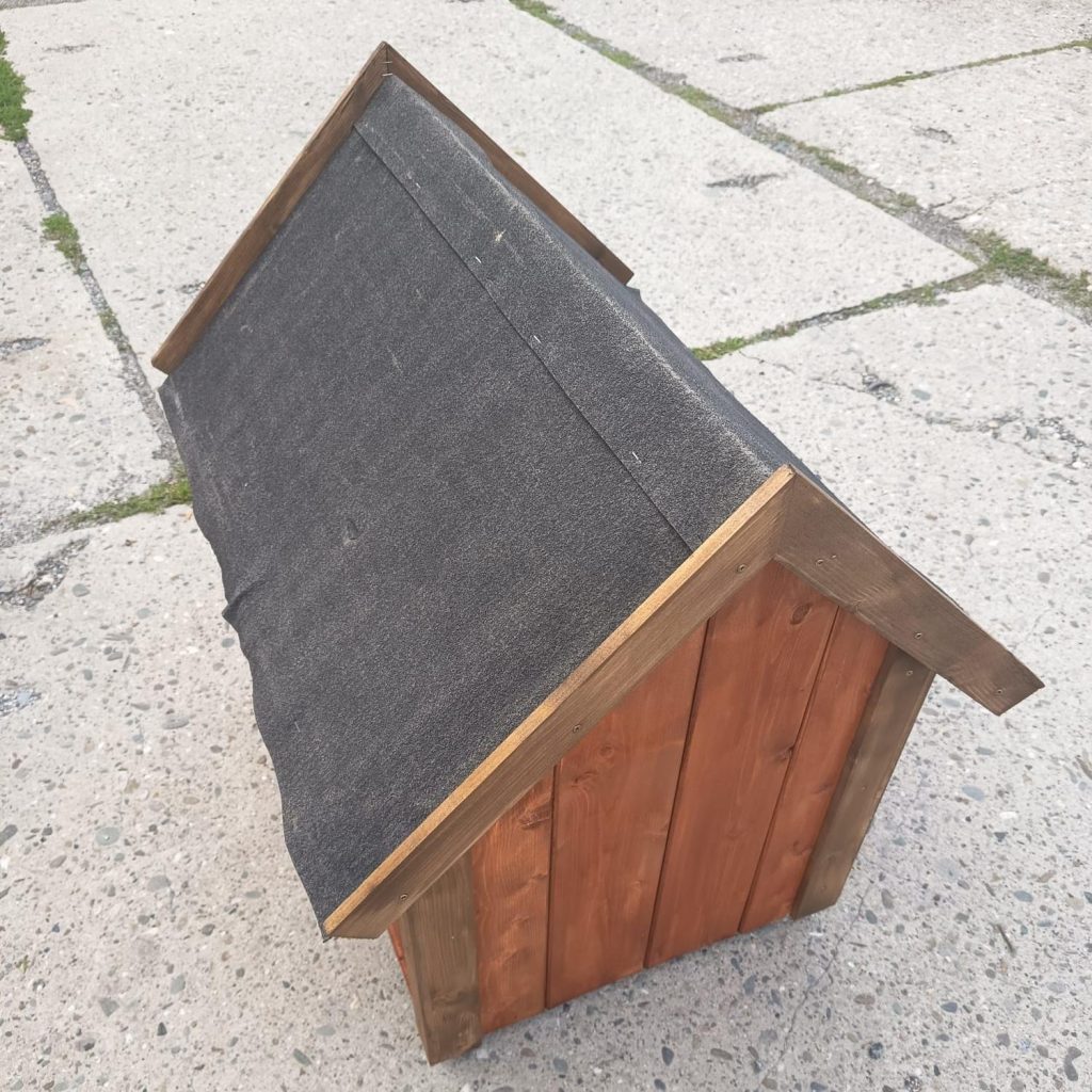 Dřevěná bouda pro psy/kočky - 65x47x70 cm - Kaštan/teak - VÝPRODEJ