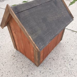 Dřevěná bouda pro psy/kočky - 65x47x70 cm - Kaštan/teak - VÝPRODEJ