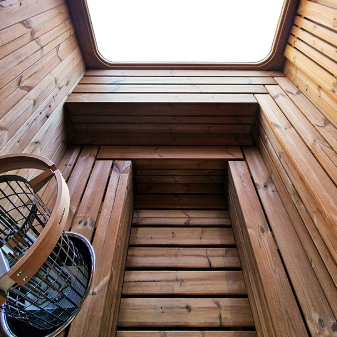 Drevena ctvercova sauna