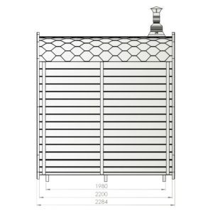 Drevena ctvercova sauna 22m 2 768x768