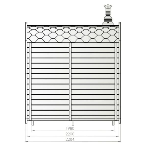 Drevena ctvercova sauna 22m 2 768x768