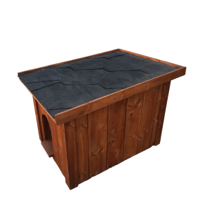 Dřevěná zateplená bouda 63x46x52cm - barva teak - VÝPRODEJ