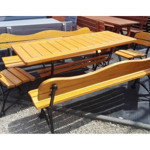 Zahradní stůl IRON - 170 cm - teak - VÝPRODEJ