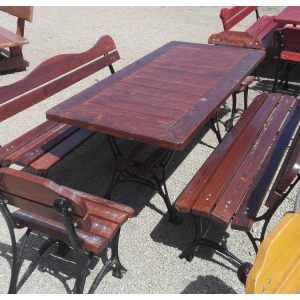 Zahradní stůl IRON - 170 cm - teak - VÝPRODEJ