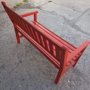 Zahradní lavice RADOST - červená - VÝPRODEJ