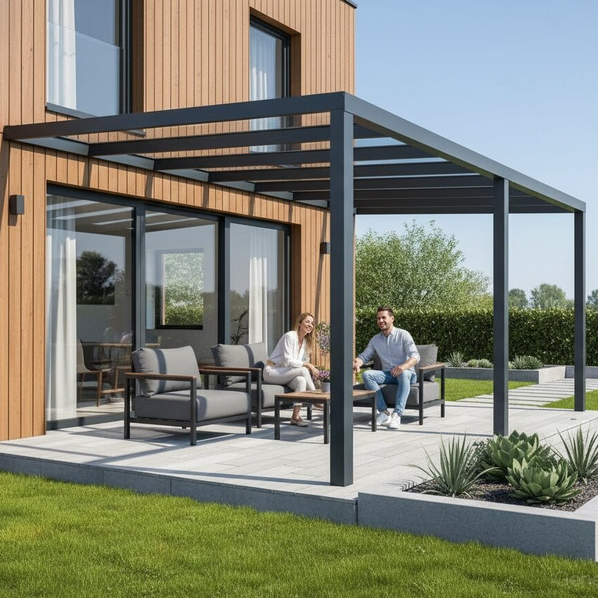 Zasklen&aacute; Pergola ESPACE GLASS 5 m x 3 m 1