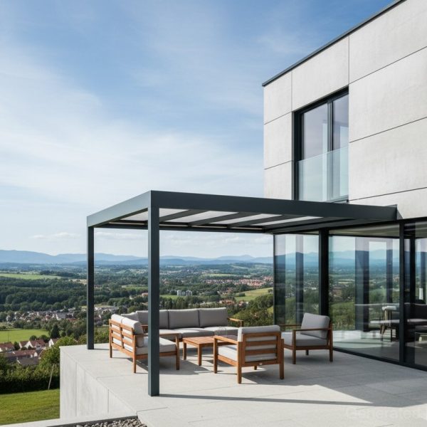 Zasklená Pergola SKYSPACE GLASS 5 m × 3 m