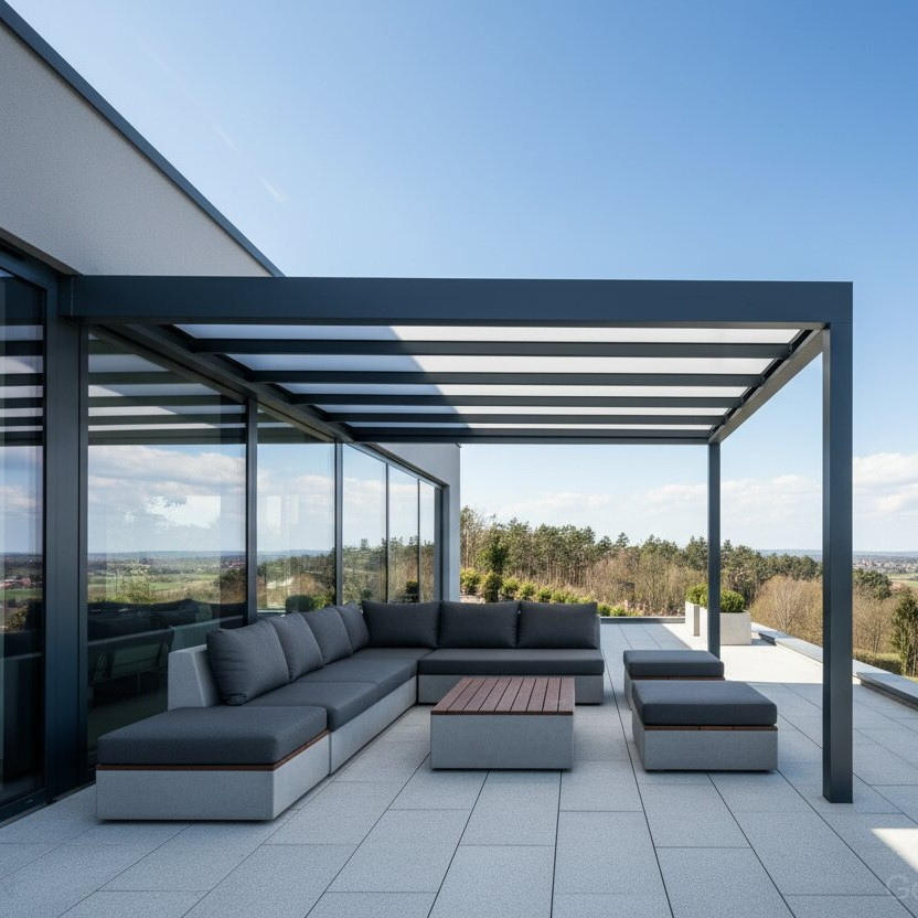 Zasklen&aacute; Pergola SKYSPACE GLASS 7 m &times; 3,5 m