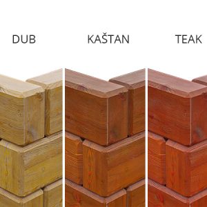 Vyvýšený záhon MODŘÍN CLASSIC 100x80x46 cm - kaštan - se dnem - VÝPRODEJ