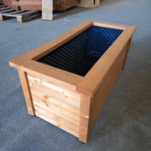 Dřevěný květináč truhlík TATRAN KOMBI - barva kaštan - 89x42x40 - VÝPRODEJ