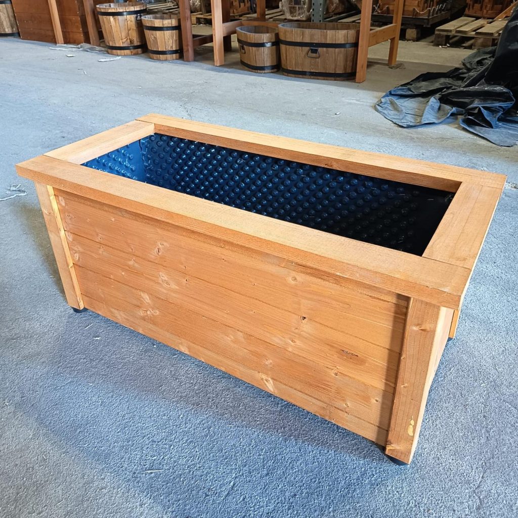 Dřevěný květináč truhlík TATRAN KOMBI - barva kaštan - 89x42x40 - VÝPRODEJ