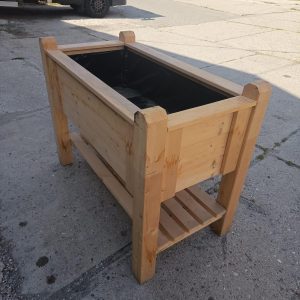 Dřevěný květináč na nožkách 112 × 59 cm  - VÝPRODEJ